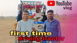 First time driving tractor 😯🚜 @maheboobmpl 