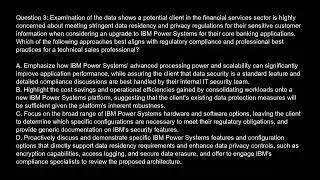 C1000 031 IBM Power Systems Scale Up Technical Sales Free Practice Test video