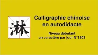 Calligraphie chinoise un caract&egrave;re par jour n&deg;1303 淋 arroser