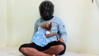 OMG WOW Lyly Hug Request Daddy Remove The Helmet Then She Wear Funny