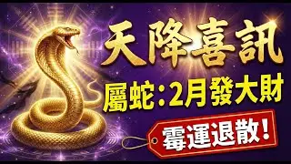 天降喜訊！屬蛇人苦日子到頭了，2月一到，將有神明護體，所有霉運全部自動退散！#2026屬蛇運勢 #生肖蛇2026運勢 #招財 #轉運 #算命 #生肖蛇 #偏財運 #貴人運 #逢凶化吉 #改運 #屬蛇