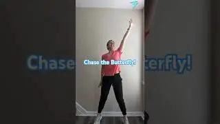 Chase the Butterfly! Easy Kid Stretching Activity #preschoolmovement #brainbasedlearning