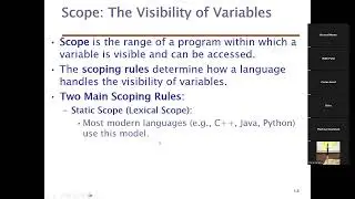 Programming Language Concepts: Introduction to Variable Design Issues, Binding, Scope, and Names