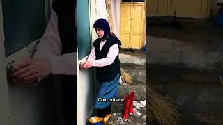 Winter Village Life in Azerbaijan ❄️🔥 | Cozy Snow Day