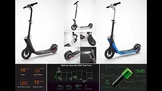 EXOOTER E3 Urban Electric Scooter With 250W-500W Motor And LED Lights.