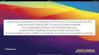 Oracle SQL Developer 23 Installation on Alma Linux 8 and connect Oracle Database 23c FREE