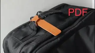 【型紙】　レザータグホルダー作ってみた　ASMR