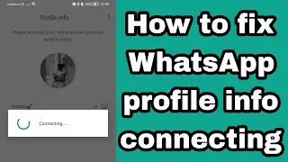 How to fix WhatsApp profile info connecting problem 2025 | WhatsApp stuck connecting on profile info