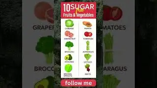 10 Sugar Free Fruits & Vegetables #shorts