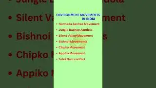 Environment Movements in India