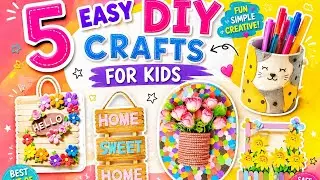Easy craft for kids, how to make craft with super clay, how to make craft with popsicle sticks.