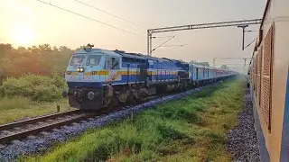 11098 Ernakulam-Pune Poorna Express crossing in Early Morning