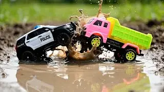 Big Vehicle Crash! 💥 Police Car, Fire Truck & More Flip Over &mdash; Rescue Truck Saves the Day!