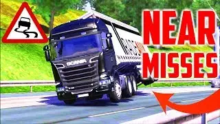 ETS 2 MP - TOP 8 NEAR MISSES AND CLOSE CALLS! AVOIDING IDIOT DRIVERS!