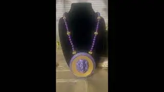 House Of Makellow's Jewelry Purple And Gold Lion Head Necklace 1 #jewelry #lion #necklace