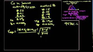 t-test for comparing two average values
