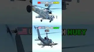 Mi-24 vs UH-1 - Turn Rate - Helicopter Test