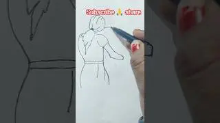 couple drawing #art #drawing #pendrawing #easy drawing sketch #trending song #trend videos #viral