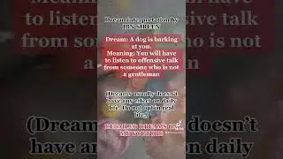 What does my dream mean? Dog barking 🐕