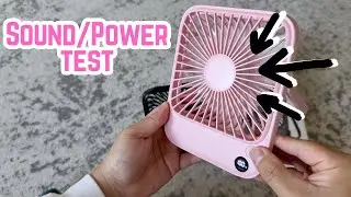 Ultra-Thin, Whisper-Quiet Desk Fan with 5000mAh Battery | 4 Speeds + USB-C + Digital Display