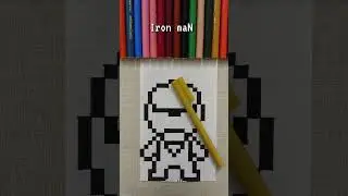 Iron man pixel art #pixelart #rkartz #youtubeshorts #artwork #ironman #marvel #drawing #homedecor