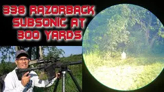 338 Razorback Subsonic At 300 Yards