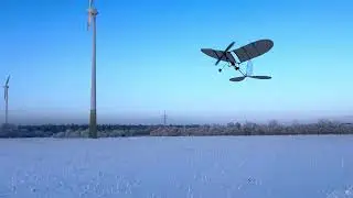 RC slow flyer flight in winter at -12&deg;C
