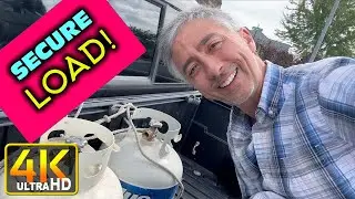 How To Tie The Truckers Hitch To Secure Propane Tanks In Truck Bed (4k UHD) #knottying