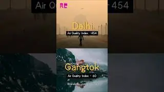 AQI of Indian Cities comparison #pollution #delhi #delhipollution #winter #AQI #facts