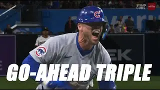 Nico Hoerner's 3 Hit Game with Clutch Go-Ahead Triple in 10th vs Padres
