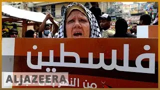 Lebanon's Palestinian refugees protests against labour crackdown