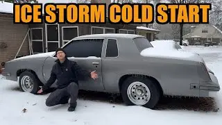 Cammed G-Body 20 Degree Cold Start In Texas ICE STORM!