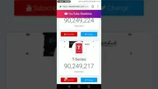 T-series vs Pewdiepie.  Tseries won. Live video of tseries crossing pewdiepie