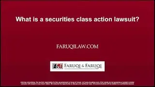 What is a securities class action lawsuit?