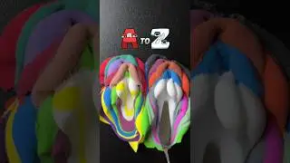 A to Z Alphabet letters experiment #satisfying #clay #alphabetlore #clay #colors