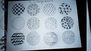 12 easy zentangle patterns| zentangle art for kids