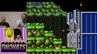 NES Classic Contra - When the expert 2 player partner has died already.