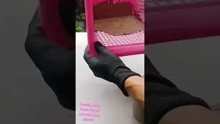 handicrafts from liquid cement and plastic /DIY Cement craft #shorts #diy