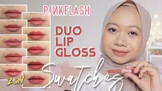 PINKFLASH DUO LIPGLOSS 2 IN 1 SWATCHES | ULTRA MATTE FINISH & MISTY VELVET FINISH