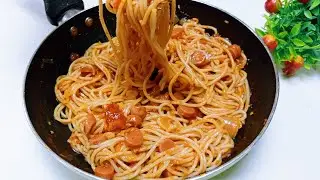 BIKIN KETAGIHAN!!! RESEP SPAGHETTI RUMAHAN PAKAI SOSIS-MASAKAN SIMPLE