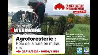 Webinaire - Agroforesterie : Rôle de la haie en milieu rural