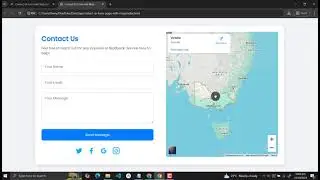 Contact Us Form with Map Using HTML, CSS and JavaScript with Source Code