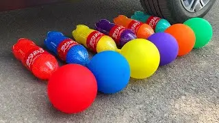 Crushing Experiments! Car vs Crunchy & Soft Things! Coca-Cola, Fanta, Mirinda, Mnt Dew 13