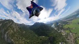 Skydiver Max Manow in legendary 124 mph wingsuit flight past Neuschwanstein Castle