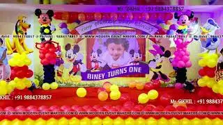 Disney Theme Birthday Party in Chennai by Moderneventmakers com Ph +91 9884378857