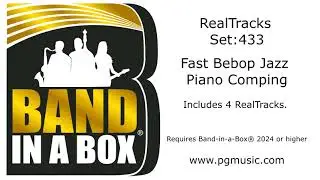 Band-in-a-Box&reg; 2024 - RealTracks Set 433: Fast Bebop Jazz Piano Comping