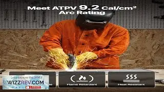 VEVOR Flame Resistant Welding Jacket XL Size Heavy Duty Cowhide Leather Welding