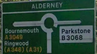 From Alderney roundabout to bear cross roundabout