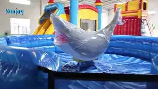 Sunjoy Inflatable Mechanical Shark Riding Game For Sale