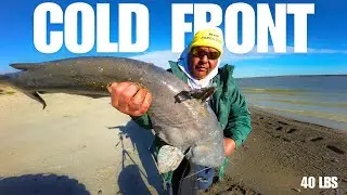 COLD FRONT FISHING IN DALLAS TEXAS! [18mph winds]